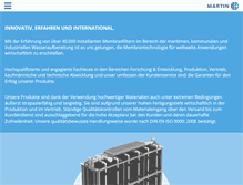 Tablet Screenshot of martin-membrane.de